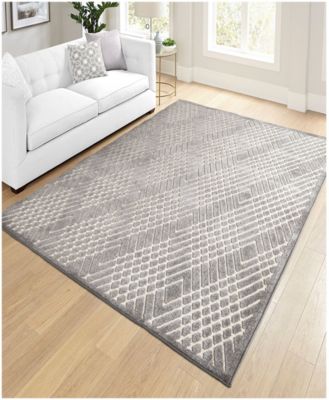 CLOSEOUT! Orian Social Living Ravinia Gray 7'9" x 10'10" Outdoor Area Rug