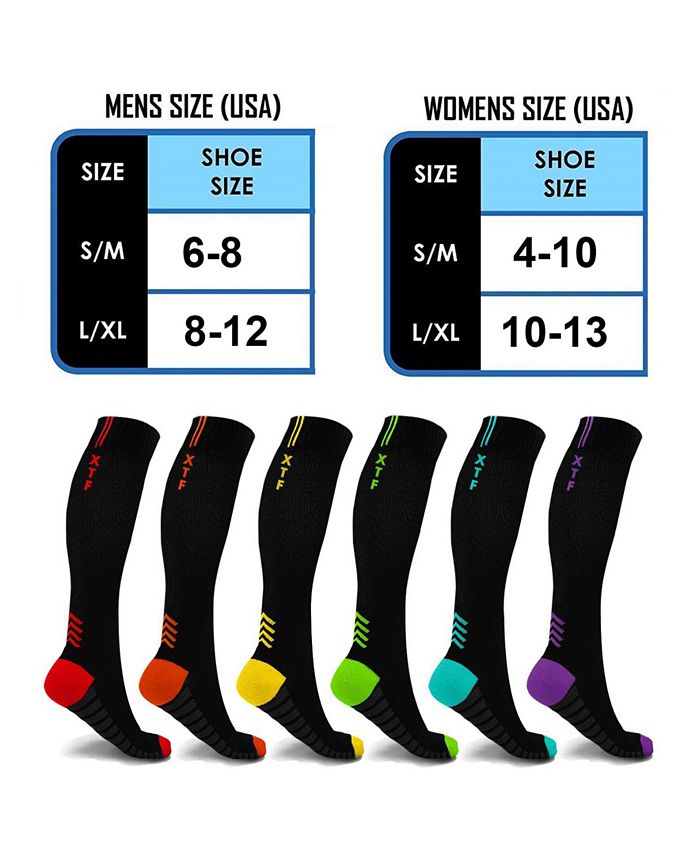 Extreme Fit Men's and Women's Compression High Energy Knee High Socks ...