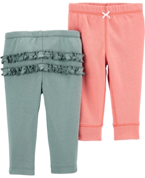Carter's Baby Girls 2-Pack Pull-On Cotton Pants