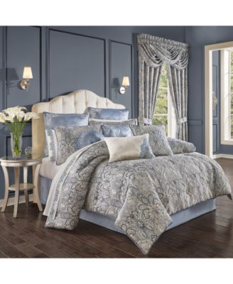 j queen blue comforter set