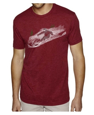 La Pop Art Men's Premium Word Art T-shirt - Ski