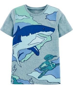 Little Boys Shark Snow Yarn Jersey Tee