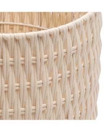 Honey Can Do - Set of 3 Metal Frame Nesting Round Rope Baskets