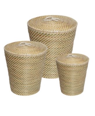 Set of 3 Nesting Seagrass Snake Charmer's Baskets