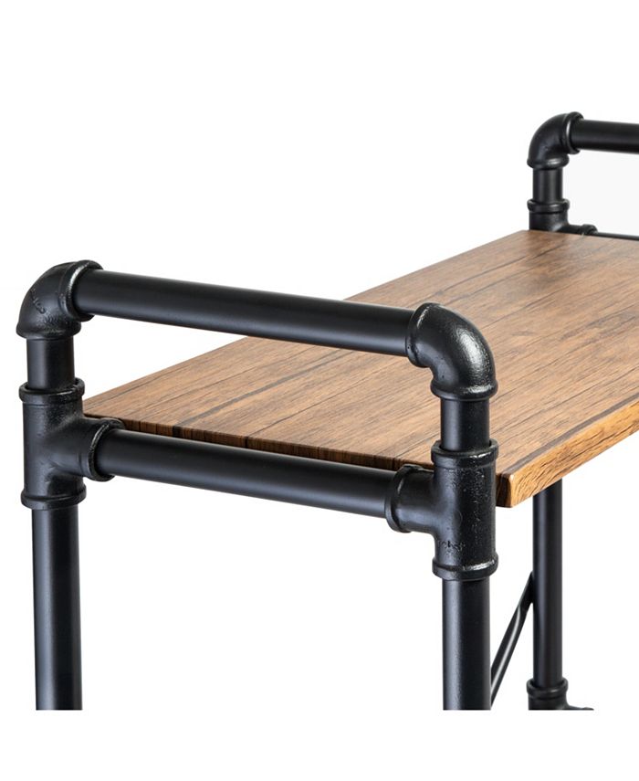 Honey Can Do 4Tier Industrial Black Bookshelf Macy's