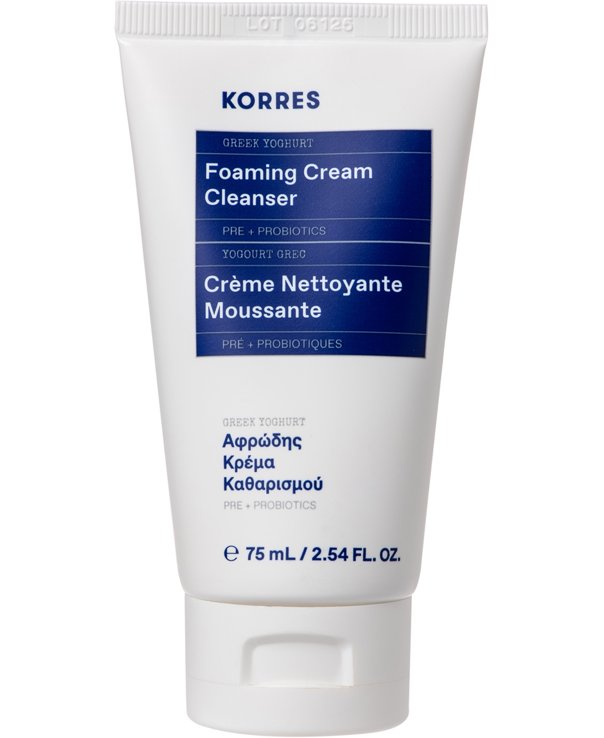 Korres Greek Yoghurt Foaming Cream Cleanser Travel-Size, 2.54-oz.
