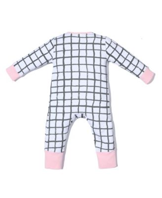 Baby Girls 2 Way Zippy Grid Coverall