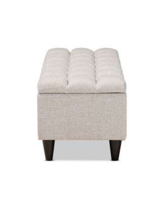 Brette Mid-Century Modern Upholstered Storage Bench Ottoman