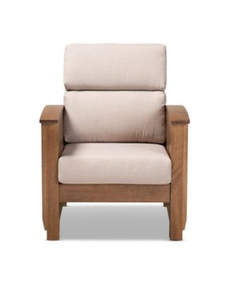 Charlotte Modern Classic Mission Style Upholstered 1 Seater Lounge Chair