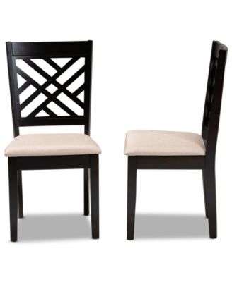 Caron Transitional 2 Piece Dining Chair Set with Seat