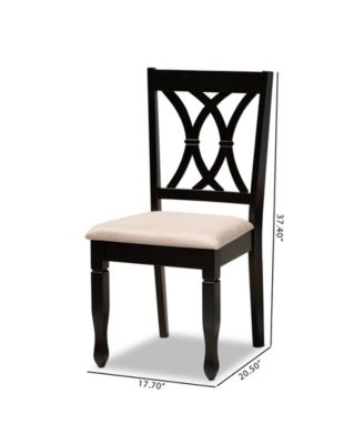 Reneau Transitional 2 Piece Dining Chair Set with Seat