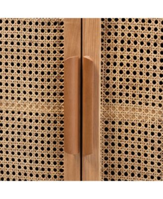 Alina Mid-Century Modern Finished 2 Door Accent Storage Cabinet