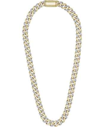 Macy's - Men's Diamond Link 20" Chain Necklace (1/2 ct. t.w.) in 10k Gold