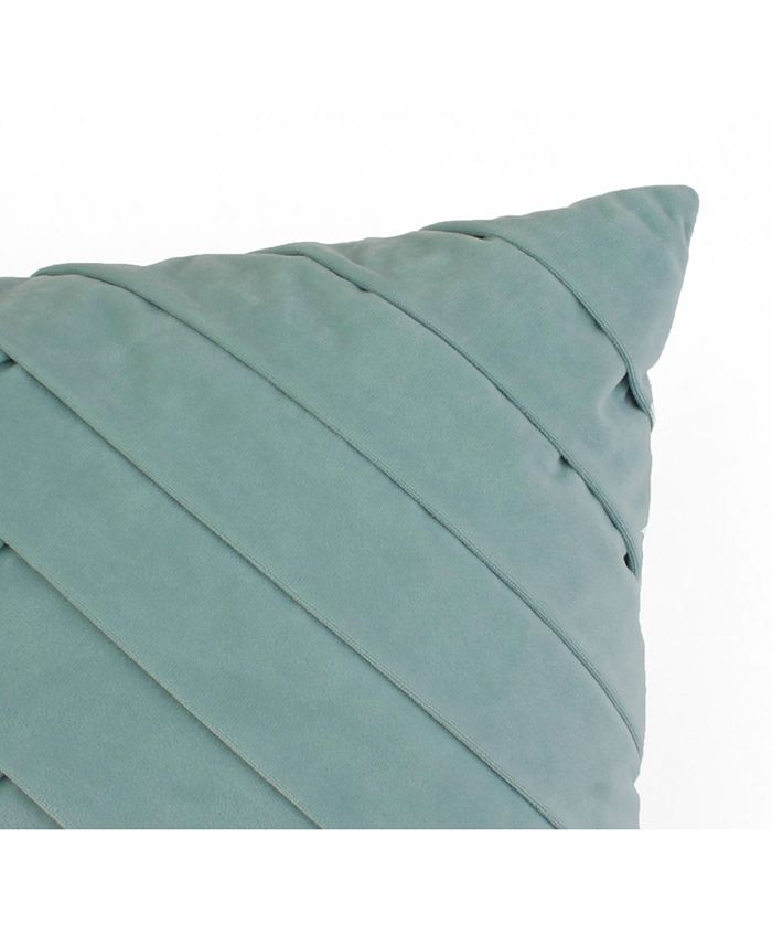 James pleated velvet pillow top