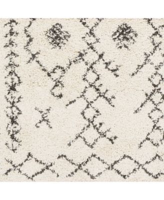 Berber Shag BBE-2302 Charcoal 2' x 2'11" Area Rug