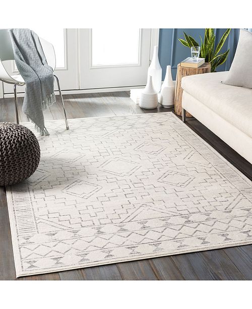 Surya Roma Rom 2331 White 5 3 X 7 1 Area Rug Reviews Rugs Macy S