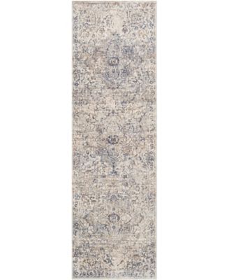 Palazzo PZL-2304 Navy 3'3" x 10' Runner Area Rug