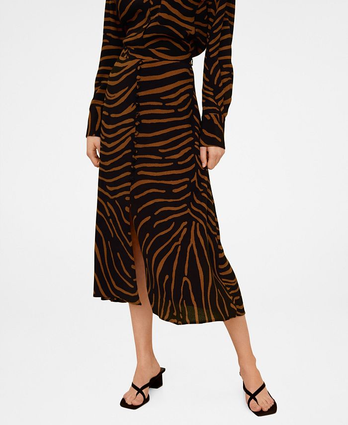 Zebra print outlet skirt mango