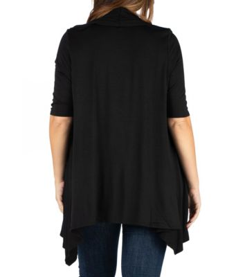 24seven Comfort Apparel 24seven Comfort Apparel Плюс размер Кардиган с открытой передней частью длиной до локтя