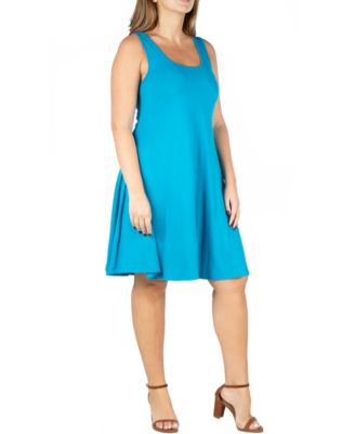Plus Size Fit and Flare Knee Length Tank Dress