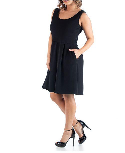 24seven Comfort Apparel Women's Plus Size Sleeveless Dress & Reviews ...