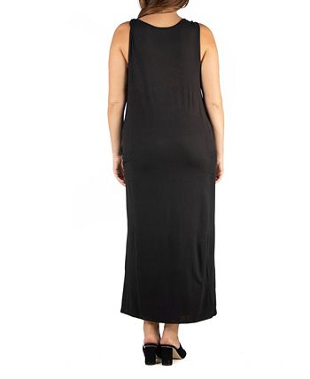 Women's Sleeveless Maxi Dress - Plus Size, Racerback & Flowy - Perfect Day To Night - View #3