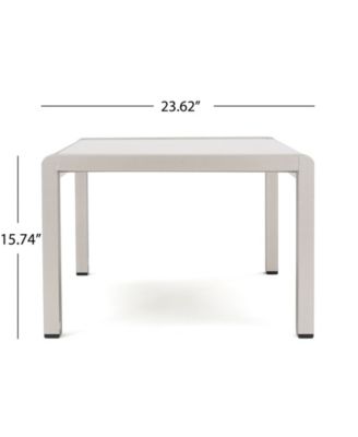 Cape Coral Outdoor Coffee Table with Glass Top