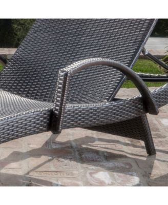 Salem Outdoor Chaise Lounge with Arms and Cushion