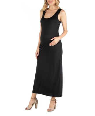 Scoop Neck Maternity Maxi Dress with Racerback Detail