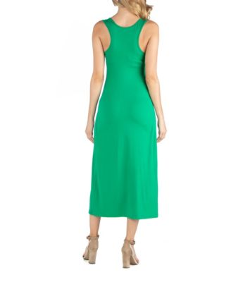 Scoop Neck Maternity Maxi Dress with Racerback Detail