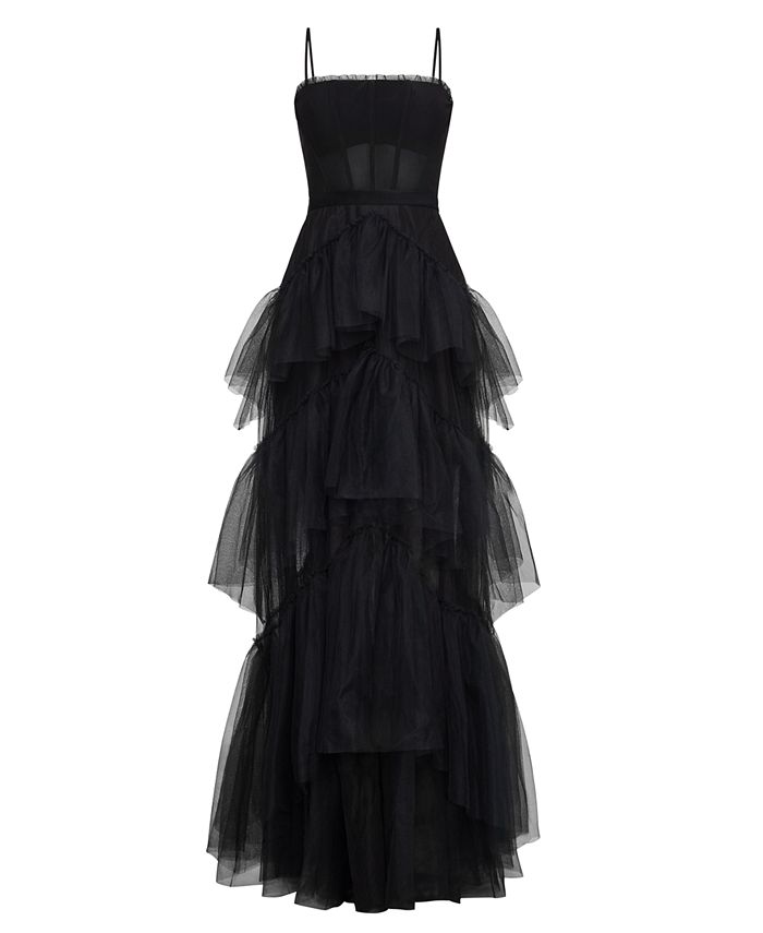 BCBGMAXAZRIA Embellished Tulle Gown - Macy's