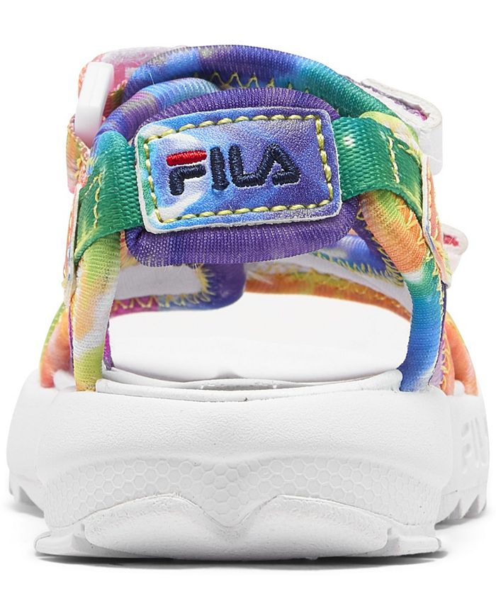 Fila Toddler Girls Disruptor Tie Dye Athletic Sandals from Finish