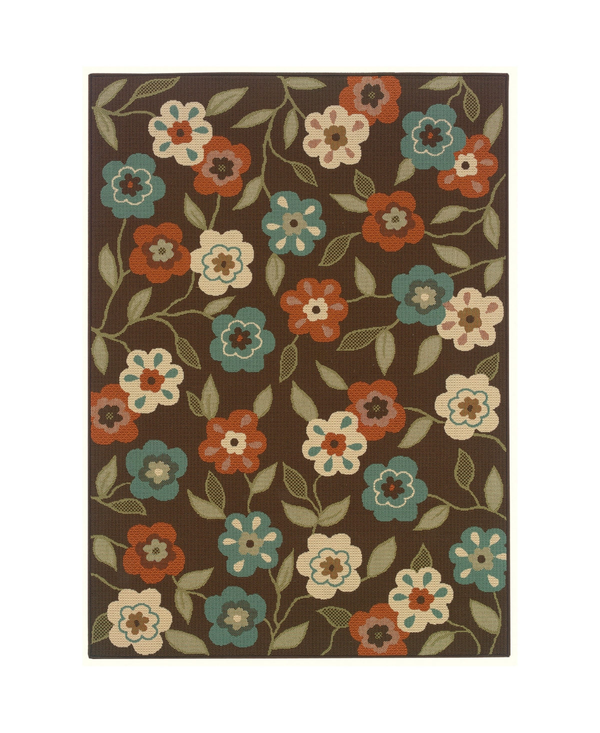 Jhb Design Negril NEG02 Brown 7'10in x 10'10in Outdoor Area Rug - D