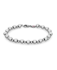 Women's Silver-Tone Stainless Steel Bead Chain Bracelet