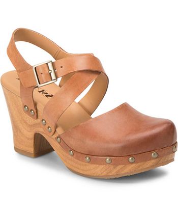 Korks abloom perforated suede ankle deals strap clog sandal