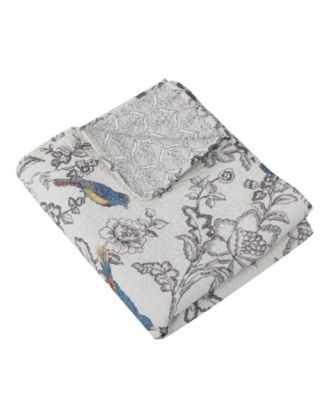 Mockingbird Toile Reversible Quilted Throw, 50" x 60"