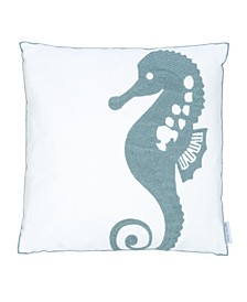 Home Maui Seahorse Decorative Pillow, 18" x 18"