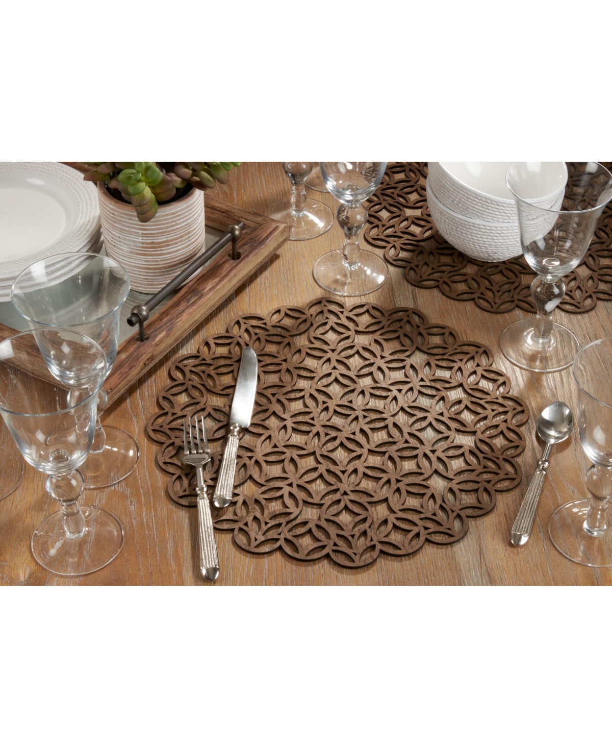 Saro Lifestyle Laser Cut Placemat Set of 4