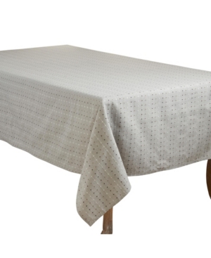 Saro Lifestyle Square Stitched Tablecloth In Gray