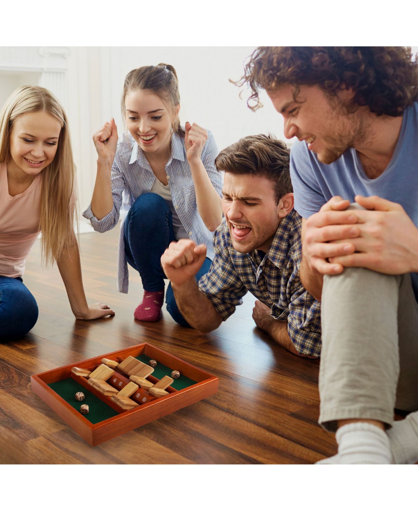 Детская настольная игра Trademark Global Shut The Box Classic 2-Player Strategy Board Game, Ages 3+ — фото 4