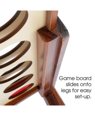 Hey Play 4-In-A-Row - Giant Classic Wooden Game For Indoor And Outdoor Play, 2 Player Strategy And Skill Fun Backyard Lawn Toy For Kids And Adults