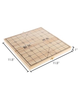 Trademark Global Hey Play Chinese Chess - Wooden Beginner’S Traditional Tabletop Strategy And Skill Board Game For Two Players With Folding Board