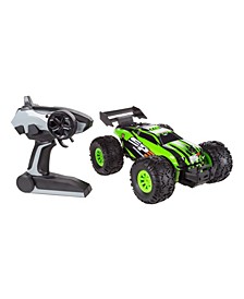 Hey Play Remote Control Monster Truck - Off-Road Rugged Toy Vehicle With Spring Suspension Oversized Wheels For Kids