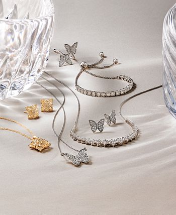 Wrapped in Love - Diamond Butterfly Stud Earrings (1/2 ct. t.w.) in 14k White Gold