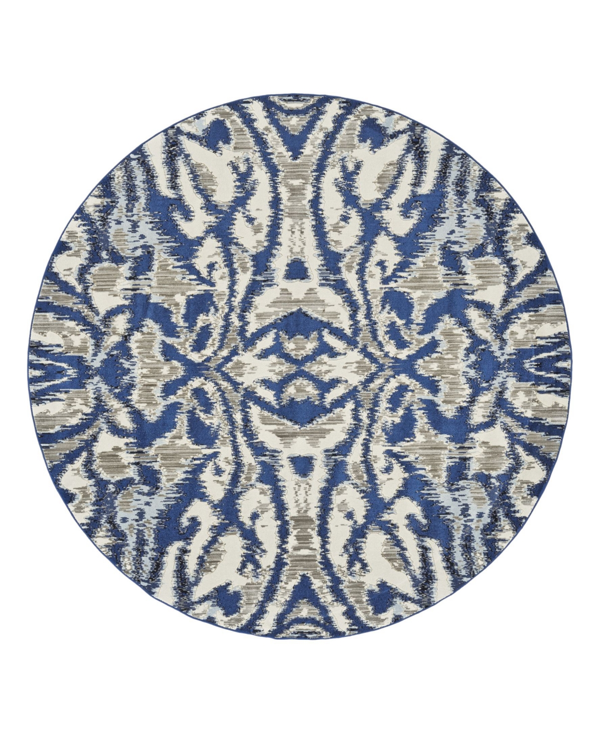Feizy Joelle R3467 Blue 8'9in x 8'9in Round Rug - Blue Haze