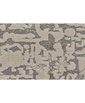 Prasad R3683 Gray 1'8" x 2'10" Area Rug
