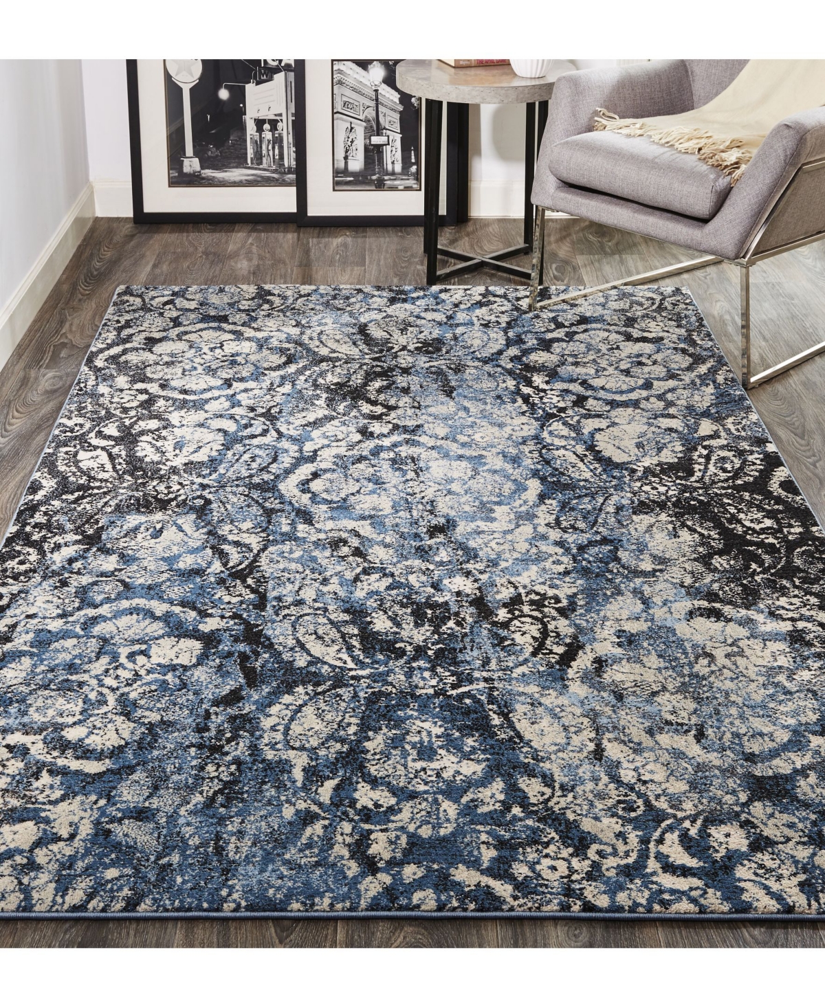 Feizy Ainsley R3897Area Rug - Charcoal