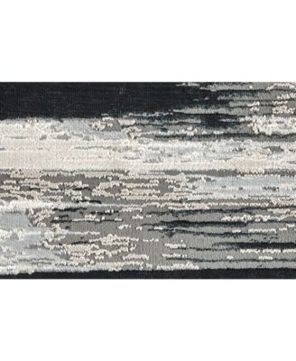 Micah R3338 Black 6'7" x 9'6" Area Rug