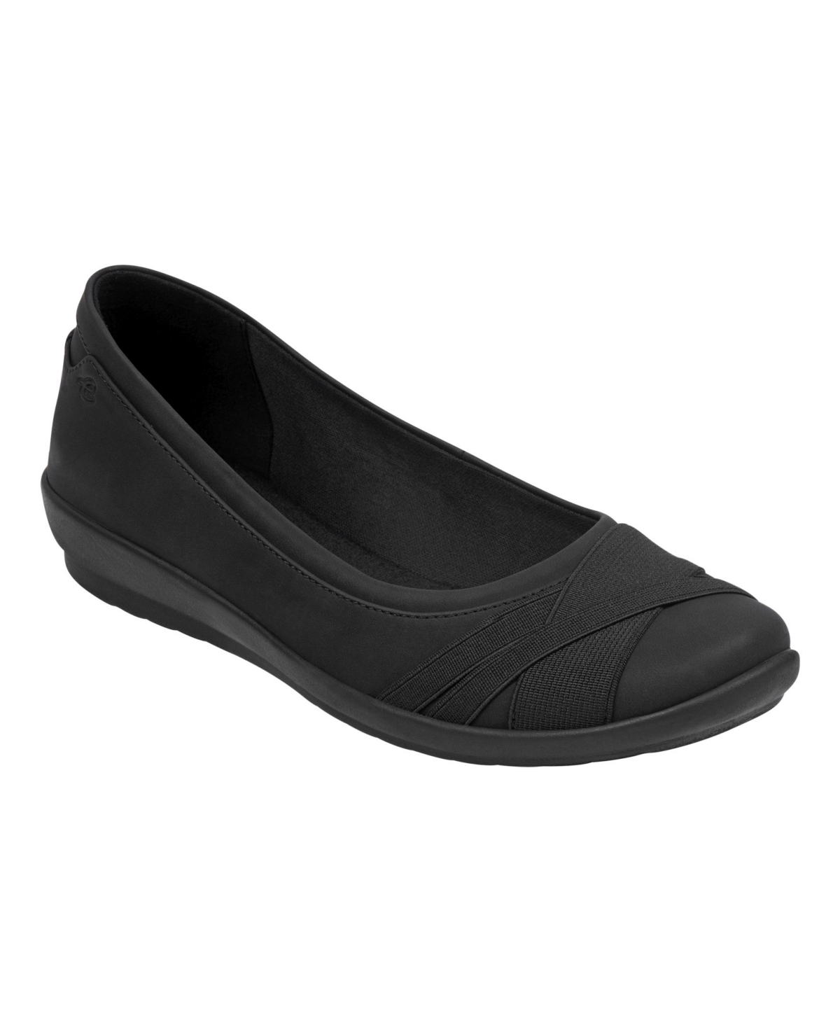 Shop Easy Spirit Women's Acasia Round Toe Slip-on Casual Flats In Black