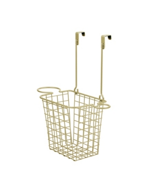 Spectrum Grid Over The Cabinet Hair Dryer Holder Accessory Basket, Small In Gold-tone
